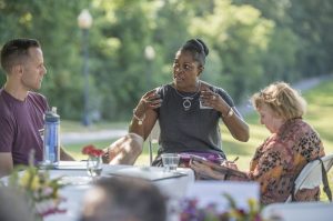 The Cleveland Heights - University Heights School District hosted a community conversation at Cain Park that sought to find commonality in the definitions of “equity,” “resilience,” and “support” for students.